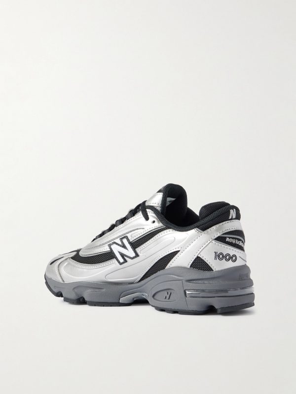 1000 Leather and Mesh Sneakers - BK