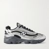 1000 Leather and Mesh Sneakers