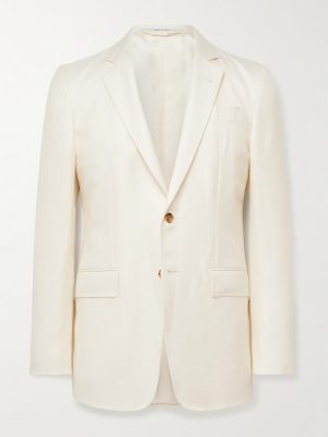 Irving Slim-Fit Unstructured Wool, Silk and Linen-Blend Twill Suit Jacket