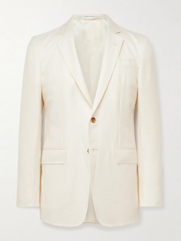 Irving Slim-Fit Unstructured Wool, Silk and Linen-Blend Twill Suit Jacket