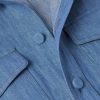 Everly Cotton and Linen-Blend Chambray Overshirt - CU Everly Cotton and Linen-Blend Chambray Overshirt - CU