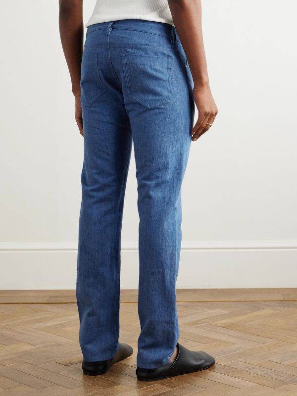 Slim-Fit Cotton and Linen-Blend Trousers - BK Slim-Fit Cotton and Linen-Blend Trousers - BK