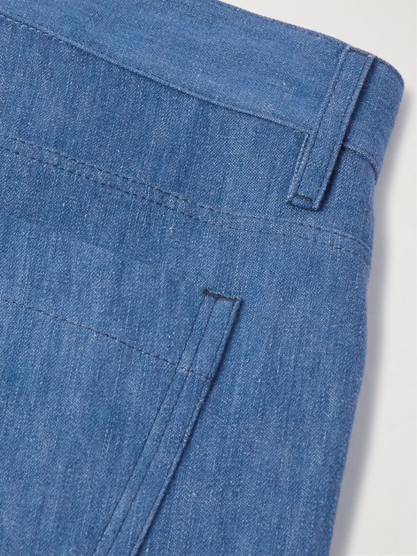 Slim-Fit Cotton and Linen-Blend Trousers - CU Slim-Fit Cotton and Linen-Blend Trousers - CU