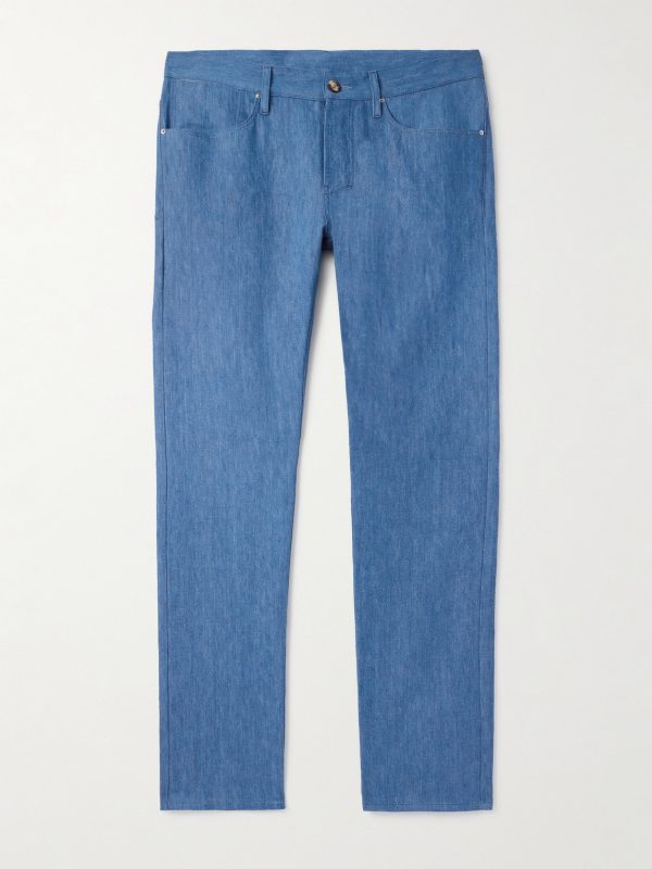 Slim-Fit Cotton and Linen-Blend Trousers Slim-Fit Cotton and Linen-Blend Trousers