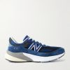 990v6 Leather-Trimmed Suede and Mesh Sneakers 990v6 Leather-Trimmed Suede and Mesh Sneakers