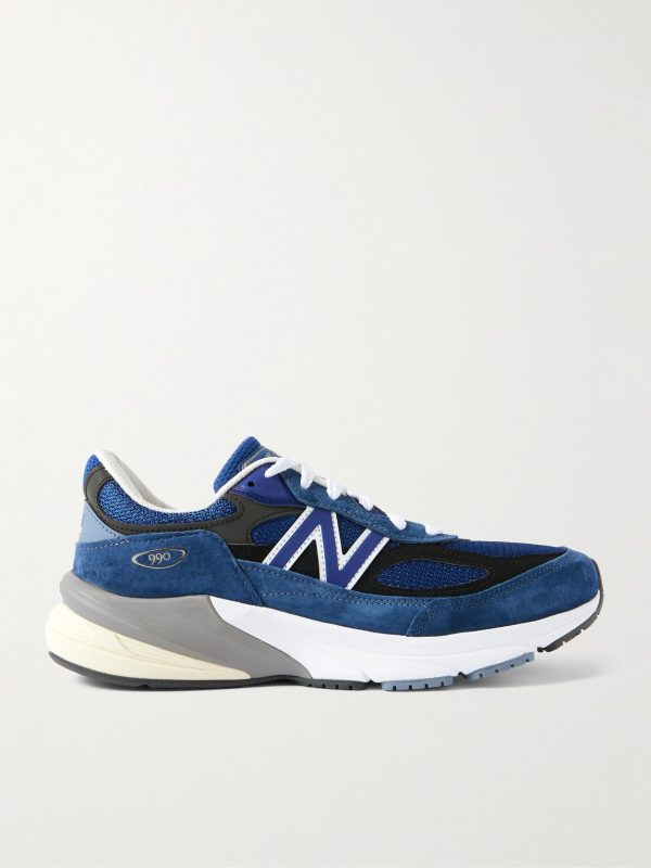 990v6 Leather-Trimmed Suede and Mesh Sneakers 990v6 Leather-Trimmed Suede and Mesh Sneakers