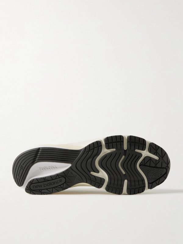 990v6 Leather-Trimmed Suede and Mesh Sneakers - E1