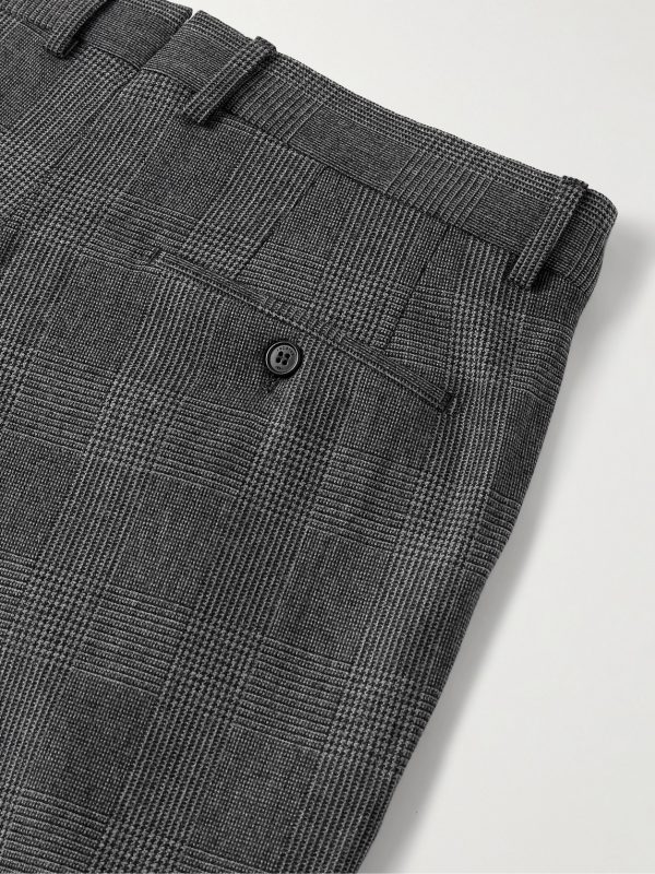 Venezia 1951 Slim-Fit Pleated Prince of Wales Checked Virgin Wool-Blend Trousers - CU Venezia 1951 Slim-Fit Pleated Prince of Wales Checked Virgin Wool-Blend Trousers - CU