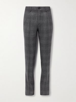 Venezia 1951 Slim-Fit Pleated Prince of Wales Checked Virgin Wool-Blend Trousers Venezia 1951 Slim-Fit Pleated Prince of Wales Checked Virgin Wool-Blend Trousers