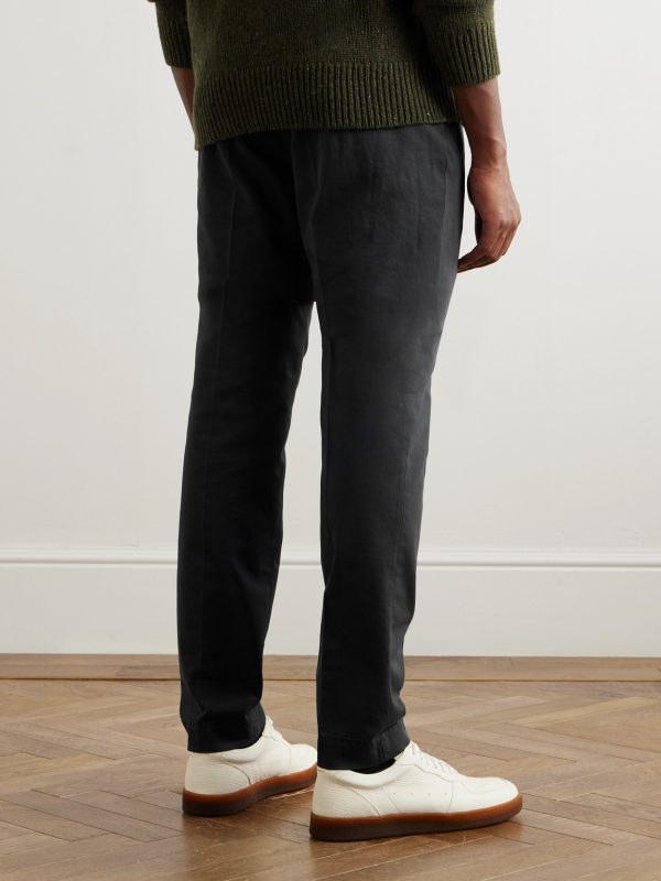 Venezia 1951 Slim-Fit Pleated Stretch-Cotton Trousers - BK Venezia 1951 Slim-Fit Pleated Stretch-Cotton Trousers - BK