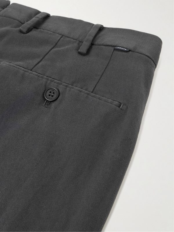 Venezia 1951 Slim-Fit Pleated Stretch-Cotton Trousers - CU Venezia 1951 Slim-Fit Pleated Stretch-Cotton Trousers - CU