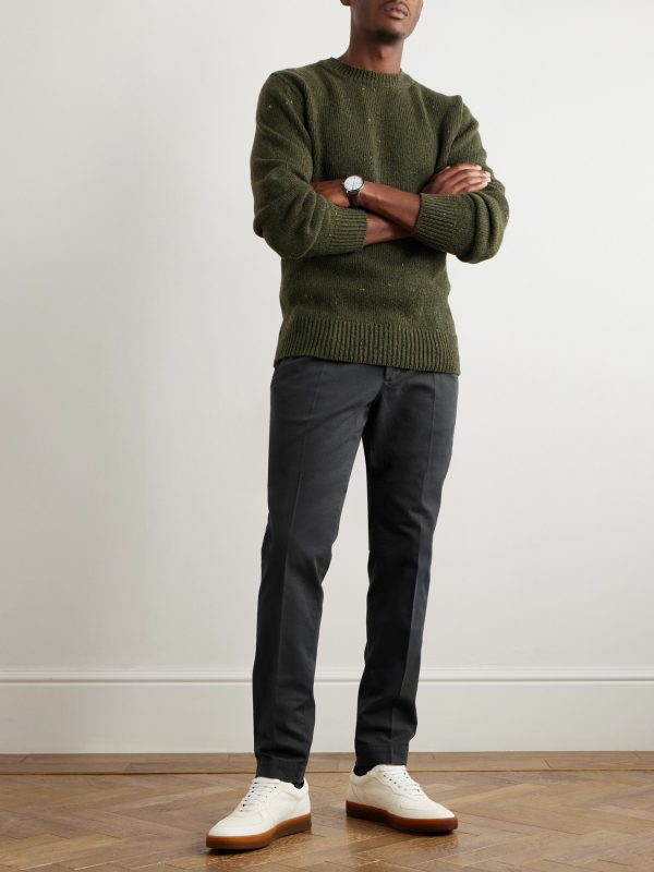 Venezia 1951 Slim-Fit Pleated Stretch-Cotton Trousers - OU Venezia 1951 Slim-Fit Pleated Stretch-Cotton Trousers - OU