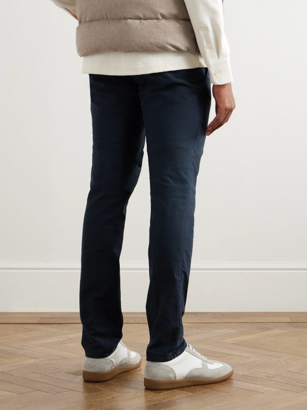 Slim-Fit Tricochino Trousers - BK