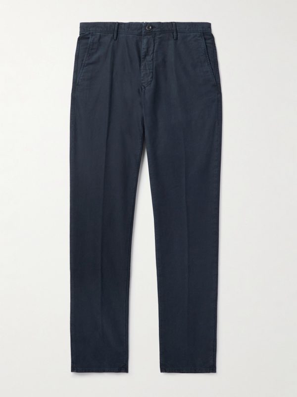 Slim-Fit Tricochino Trousers