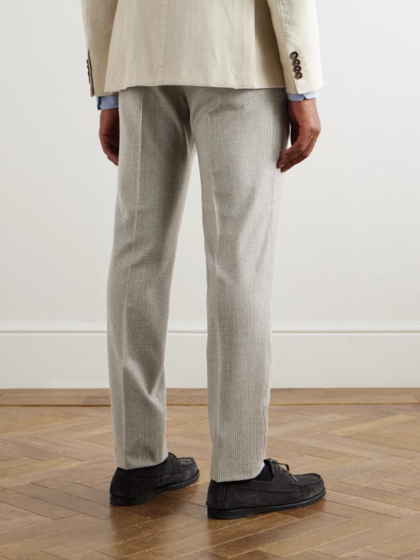 Venezia 1951 Slim-Fit Pleated Checked Wool Trousers - BK
