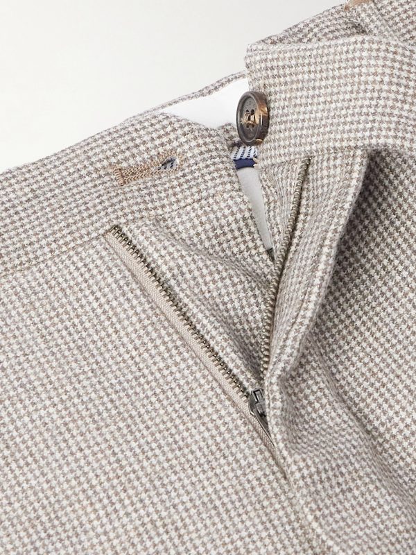 Venezia 1951 Slim-Fit Pleated Checked Wool Trousers - E1