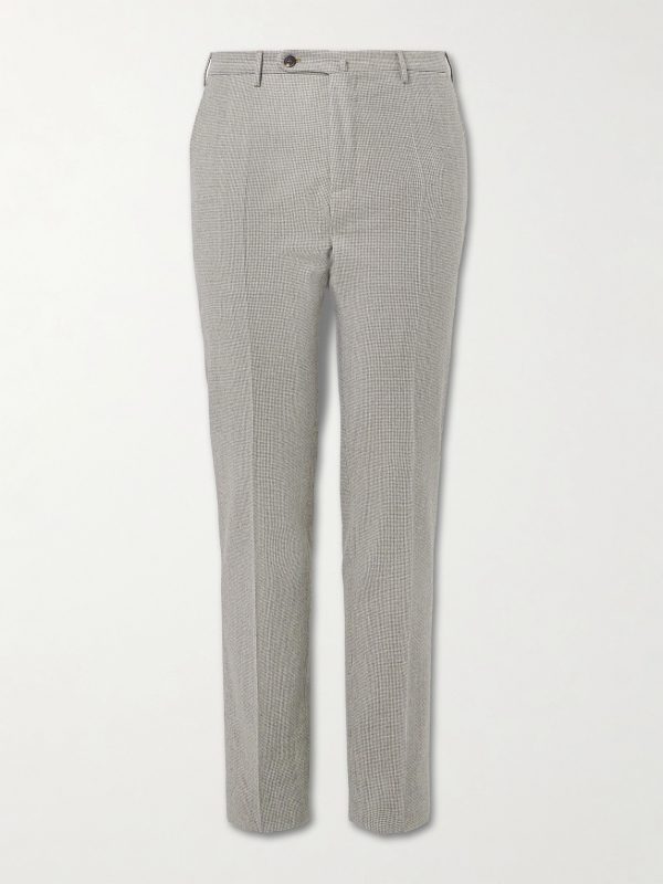 Venezia 1951 Slim-Fit Pleated Checked Wool Trousers