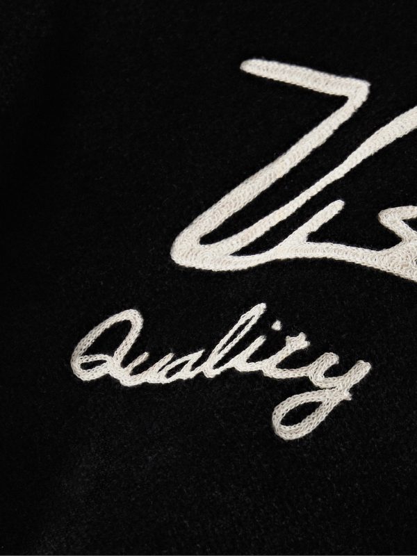 Reversible Embroidered Wool-Fleece and Silk-Satin Bomber Jacket - E1
