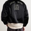 Reversible Embroidered Wool-Fleece and Silk-Satin Bomber Jacket - E2