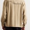 Keesey Convertible-Collar Logo-Embroidered Woven Shirt - BK Keesey Convertible-Collar Logo-Embroidered Woven Shirt - BK