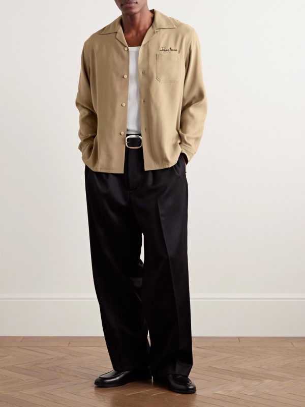 Keesey Convertible-Collar Logo-Embroidered Woven Shirt - OU Keesey Convertible-Collar Logo-Embroidered Woven Shirt - OU