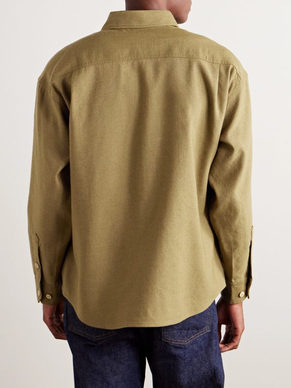 Wool and Linen-Blend Overshirt - BK Wool and Linen-Blend Overshirt - BK