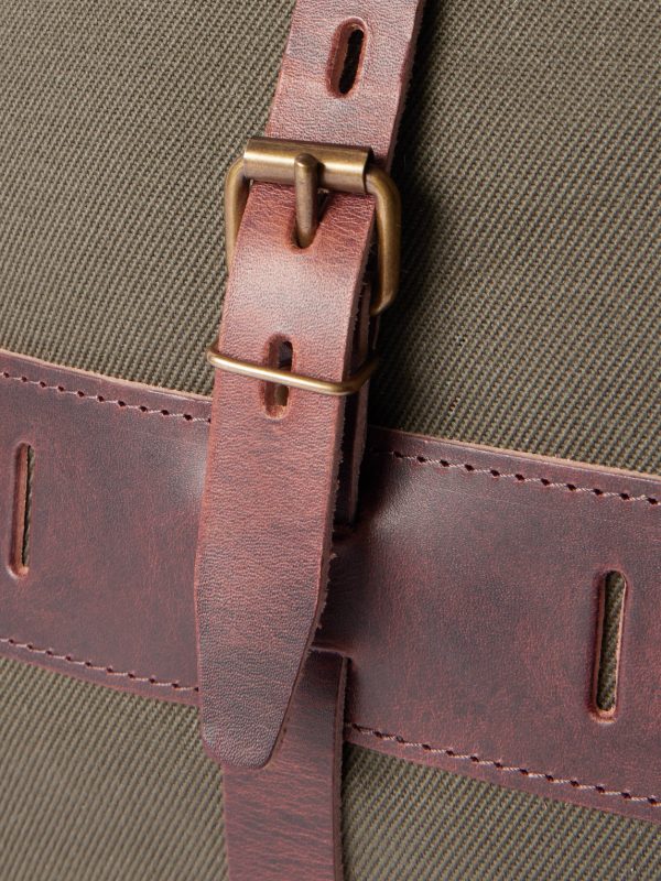 Jamy Leather-Trimmed Canvas Backpack - CU