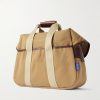 Musette Business Leather and Webbing-Trimmed Canvas Weekend Bag - BK Musette Business Leather and Webbing-Trimmed Canvas Weekend Bag - BK