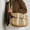 Musette Business Leather and Webbing-Trimmed Canvas Weekend Bag - OU Musette Business Leather and Webbing-Trimmed Canvas Weekend Bag - OU