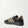 + Brain Dead Forest Hills Leather-Trimmed Textured-Suede Sneakers - BK + Brain Dead Forest Hills Leather-Trimmed Textured-Suede Sneakers - BK