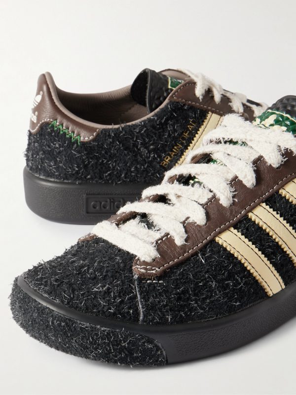 + Brain Dead Forest Hills Leather-Trimmed Textured-Suede Sneakers - CU + Brain Dead Forest Hills Leather-Trimmed Textured-Suede Sneakers - CU