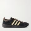 + Brain Dead Forest Hills Leather-Trimmed Textured-Suede Sneakers + Brain Dead Forest Hills Leather-Trimmed Textured-Suede Sneakers