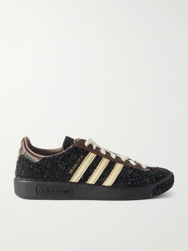 + Brain Dead Forest Hills Leather-Trimmed Textured-Suede Sneakers + Brain Dead Forest Hills Leather-Trimmed Textured-Suede Sneakers