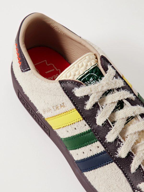 + Brain Dead Forest Hills Leather-Trimmed Brushed-Suede Sneakers - CU