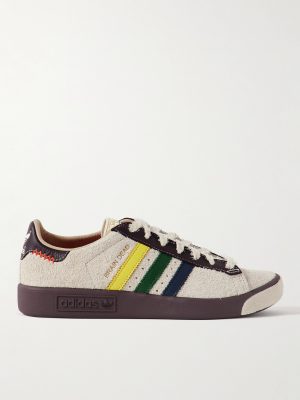 + Brain Dead Forest Hills Leather-Trimmed Brushed-Suede Sneakers + Brain Dead Forest Hills Leather-Trimmed Brushed-Suede Sneakers