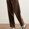 + Brain Dead Forest Hills Leather-Trimmed Brushed-Suede Sneakers - OU
