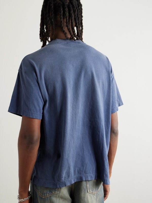 + Ghost in the Shell Distressed Printed Cotton-Jersey T-Shirt - BK + Ghost in the Shell Distressed Printed Cotton-Jersey T-Shirt - BK