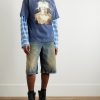+ Ghost in the Shell Distressed Printed Cotton-Jersey T-Shirt - OU + Ghost in the Shell Distressed Printed Cotton-Jersey T-Shirt - OU