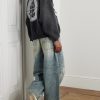 + Fear of God Distressed Logo-Print Cotton-Jersey Hoodie - OU