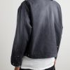Corduroy-Trimmed Logo-Embroidered Distressed Cotton-Canvas Jacket - BK