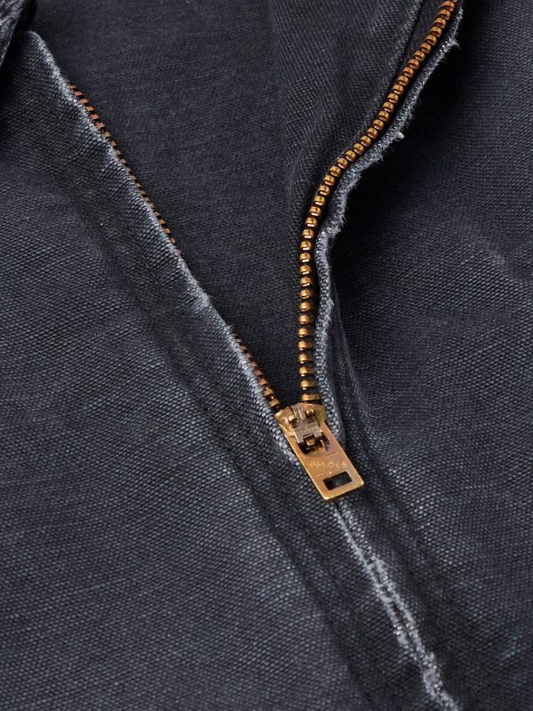 Corduroy-Trimmed Logo-Embroidered Distressed Cotton-Canvas Jacket - CU