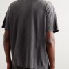 Distressed Paint-Splattered Printed Cotton-Jersey T-Shirt - BK