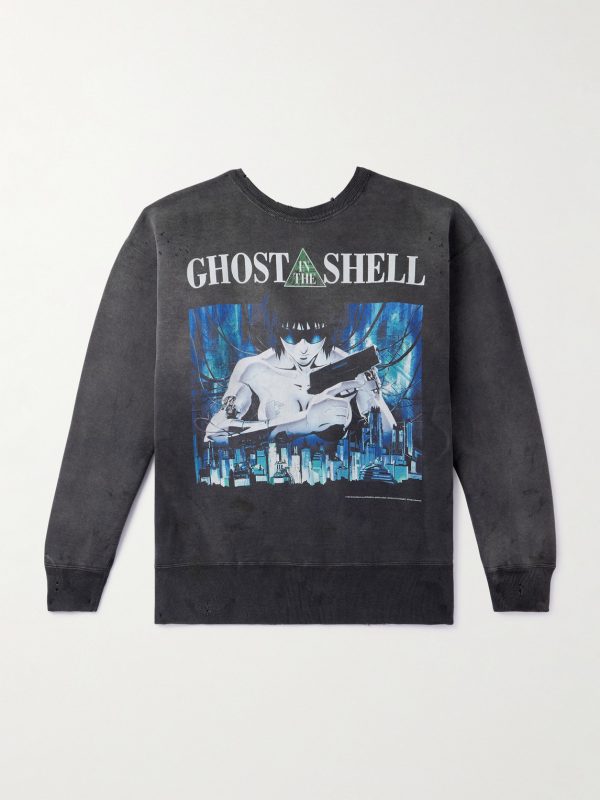+ Ghost in the Shell Printed Cotton-Jersey Sweatshirt + Ghost in the Shell Printed Cotton-Jersey Sweatshirt