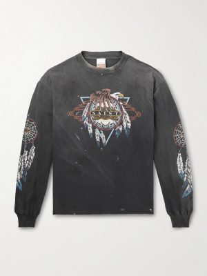 + TEFLON DISCO Distressed Printed Cotton-Jersey T-Shirt + TEFLON DISCO Distressed Printed Cotton-Jersey T-Shirt