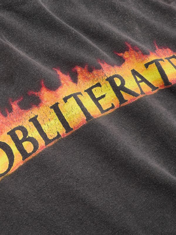 Obliterate Printed Distressed Cotton-Jersey T-Shirt - CU Obliterate Printed Distressed Cotton-Jersey T-Shirt - CU
