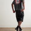 Obliterate Printed Distressed Cotton-Jersey T-Shirt - OU Obliterate Printed Distressed Cotton-Jersey T-Shirt - OU