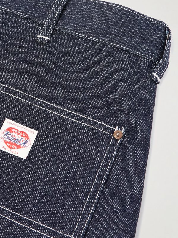 Straight-Leg Logo-Appliquéd Denim Shorts - CU Straight-Leg Logo-Appliquéd Denim Shorts - CU