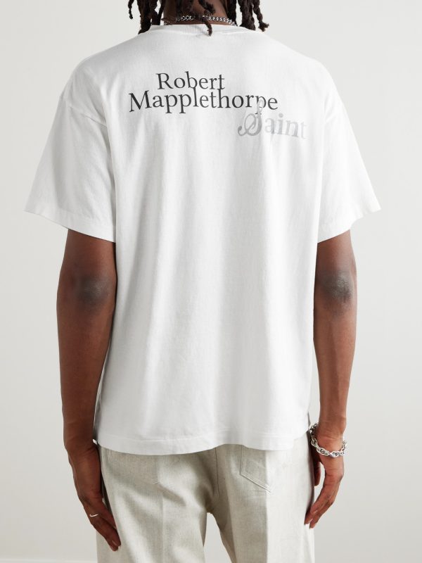 + Robert Mapplethorpe Printed Cotton-Jersey T-Shirt - BK + Robert Mapplethorpe Printed Cotton-Jersey T-Shirt - BK