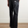 Bootcut Double-Knee Paint-Splattered Cotton-Canvas Trousers - BK