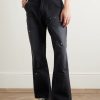 Bootcut Double-Knee Paint-Splattered Cotton-Canvas Trousers - FR